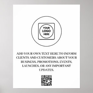 Custom Logo QR Code Brand Marketing Display poster
