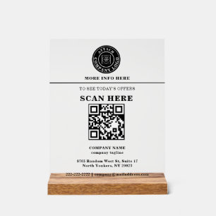 Custom Logo QR Code Business Promo Display