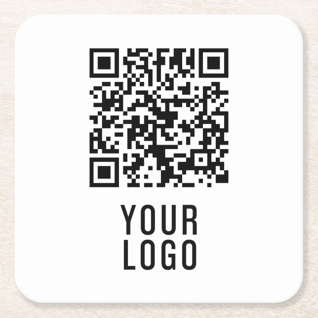 Custom Logo QR Code Coasters (Front)