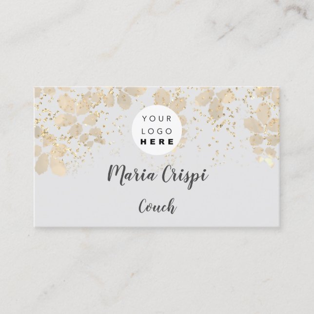 Custom Logo QR Code Couch Therapist Blogger Business Card (Front)