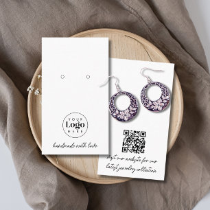 Custom Logo QR Code Jewellery Earring Display Card