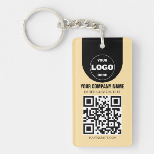 Custom Logo & QR Code Keychain   Business Promo Gi