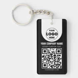 Custom Logo & QR Code Keychain   Business Promo Gi