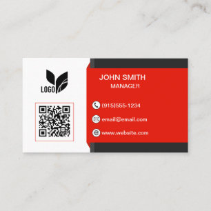 Custom Logo QR Modern Business Card