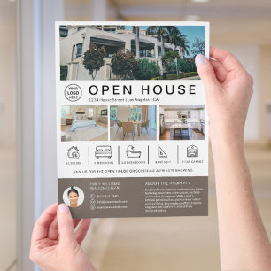 Custom Logo Real Estate Agent Realtor Flyer