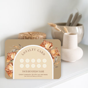 Custom Logo Retro Arch Rose Discount Loyalty Card