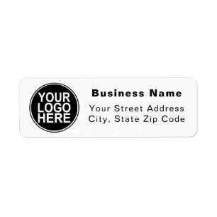 Custom Logo Return Address Labels Minimalist