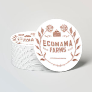 Custom Logo Rose TryMeTester Sample SWhite Classic Round Sticker