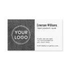 Custom logo rough dark gray concrete