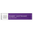Custom Logo Royal Purple White Text Modern