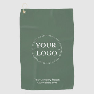 Custom Logo Sage Green Business Branded Golf Towel