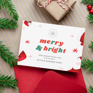 Custom Logo Santa Hat Christmas Holiday Card