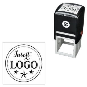Custom Logo Self-Inking Stamp 1.5 Inch Square