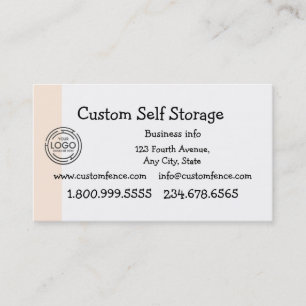 Custom Logo Self Storage Business Card