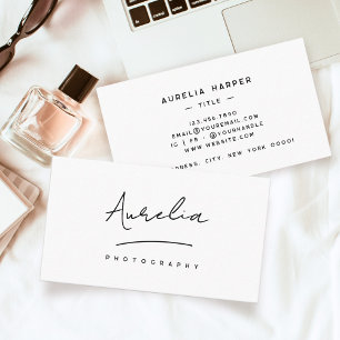 Custom Logo Signature Modern Minimalist Social Business Card