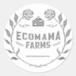 Custom Logo Silver Tester Sample Gray White Classic Round Sticker