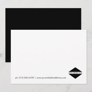 Custom Logo Simple Elegant Note Card