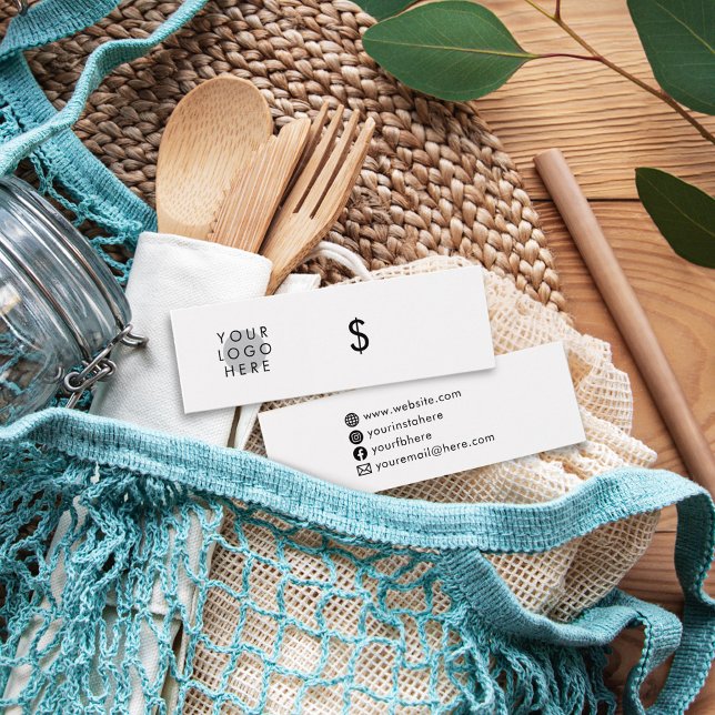 Custom Logo Simple White Social Media Price Tag (Creator Uploaded)