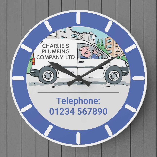 Custom Logo Small Business Company Van Wall Clock (Creator Uploaded)