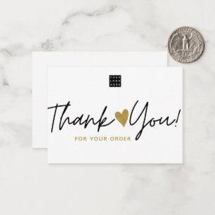 Custom Logo Small Business Order Thank You Card