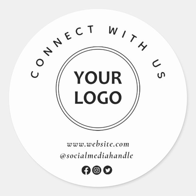 custom logo social media business label (Front)