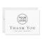 Custom logo social media business thank you card
