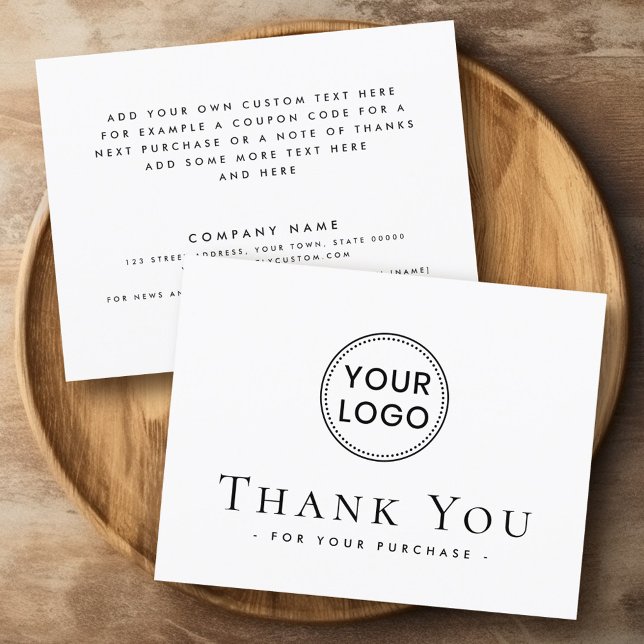Custom logo social media business thank you card (Custom logo social media business thank you card)