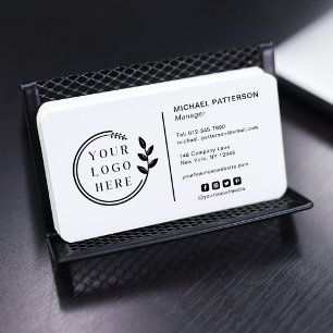 Custom Logo Social Media QR Branding Business Card