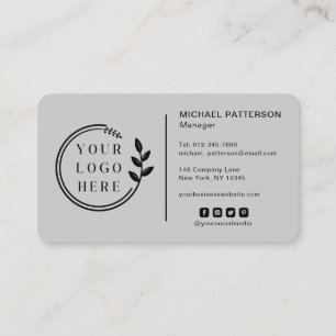 Custom Logo Social Media QR Code Corporate Business Card