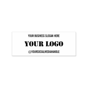 Custom Logo Social Media Rubber Stamp Template