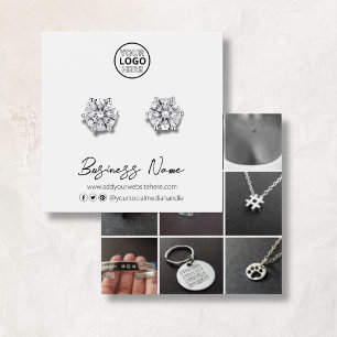 Custom Logo Social Media Stud Earring Display Card