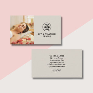 Custom Logo Spa Wellness Center Professional Business Card