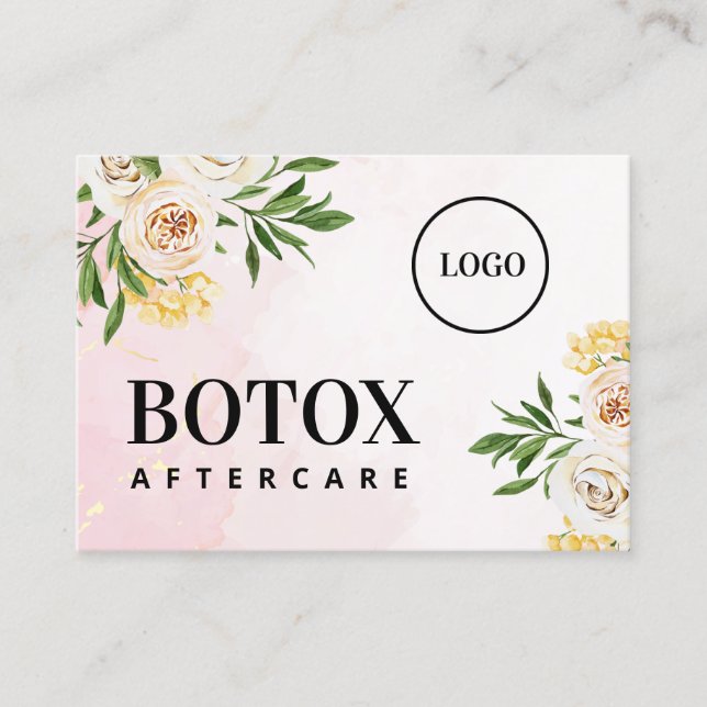 Custom Logo Spring Botox Aftercare Card (Front)