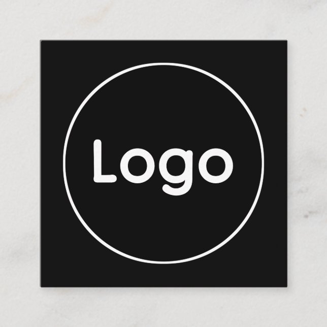 Custom Logo  Square Business Card (Front)