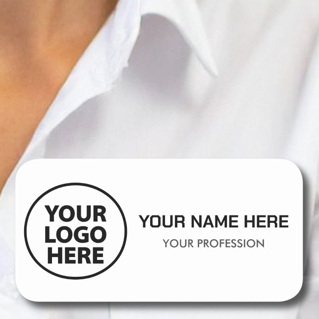 Custom Logo Staff Name Badge Magnetic Or Pin (Creator Uploaded)