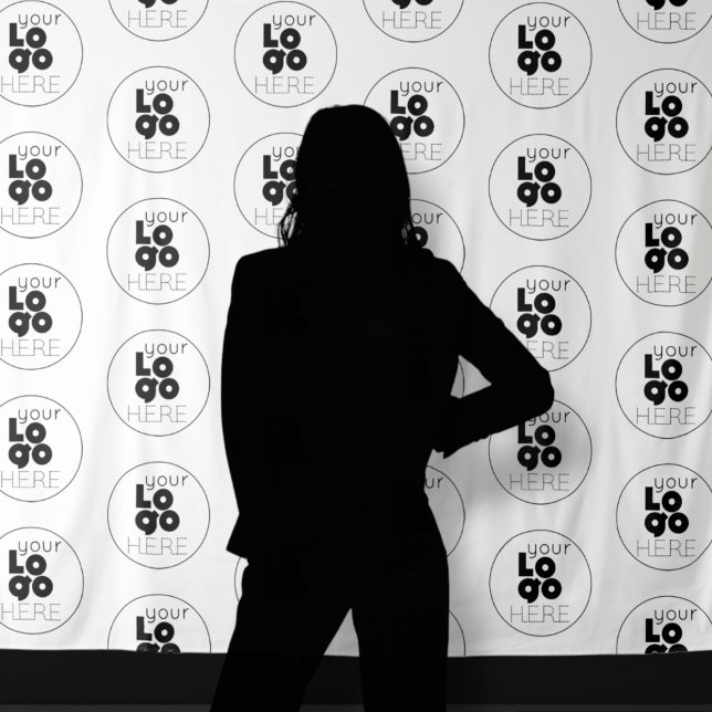 Custom Logo Step and Repeat Photo Booth Backdrop Tapestry (Creator Uploaded)