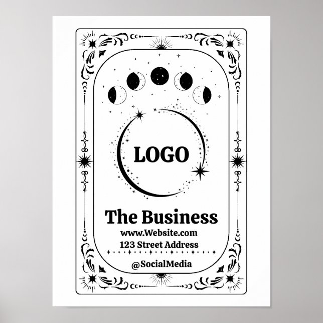 Custom Logo Tarot Celestial Zodiac Yoga Spa Decor  (Front)
