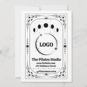 Custom Logo Tarot Pilates Yoga Spa Business Trend Invitation