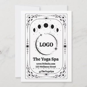 Custom Logo Tarot Yoga Spa Business Promotional Invitation