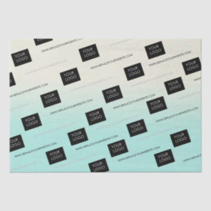 Custom Logo Template Business Company Ombre Tissue Paper