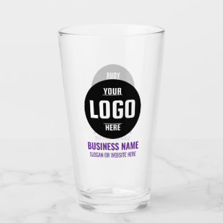Custom Logo & Text 16oz Personalised Beer Glass
