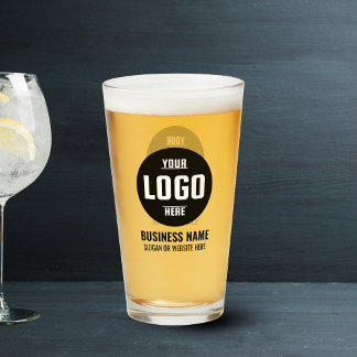 Custom Logo & Text 16oz Personalised Beer Glass