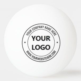 Custom Logo Text Branded Ping Pong Ball Template
