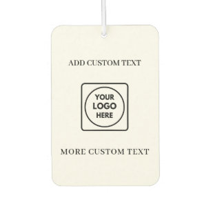 Custom Logo Text Business Branding Design Car Air Freshener