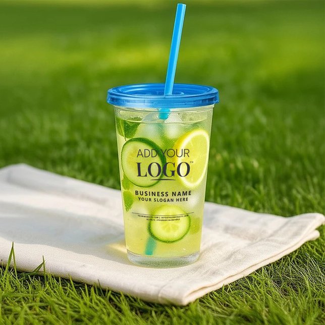 Custom Logo & Text Business Name Promotional Swag Acrylic Tumbler (Creator Uploaded)