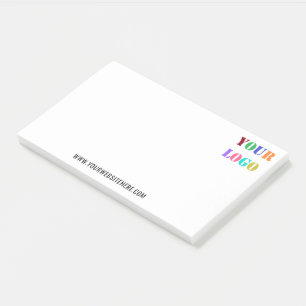 Custom Logo Text Business Post-it® Notes Template