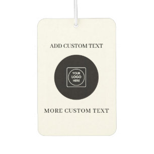Custom Logo Text Business Promotional Branding Car Air Freshener