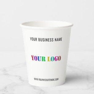 Custom Logo Text Business Promotional Paper Cups