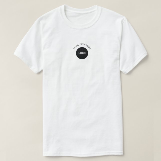 Custom Logo Text Business T-Shirt (Design Front)