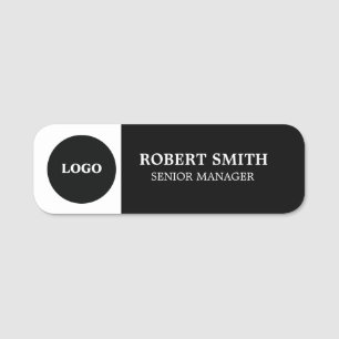 Custom Logo text Employee Name Tag